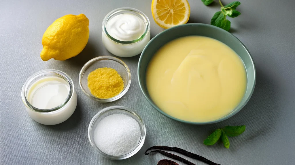 Irresistibile Ricetta Panna Cotta Vegana Perfetta! 3 Ingredienti per preparare la panna cotta vegana disposti su un tavolo.